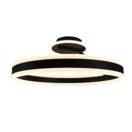 LED Ściemnialny żyrandol natynkowy LED/86W/230V 3000-6500K czarny + pilot zdalnego sterowania