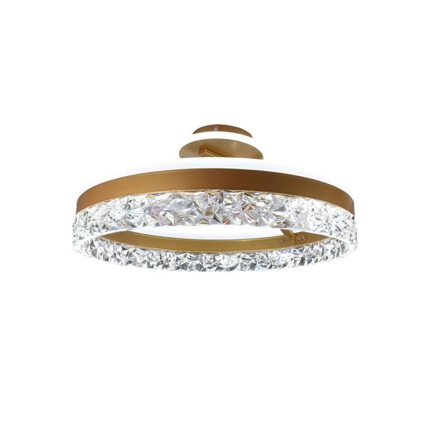LED Ściemnialny żyrandol natynkowy LED/86W/230V 3000-6500K złoty + pilot zdalnego sterowania