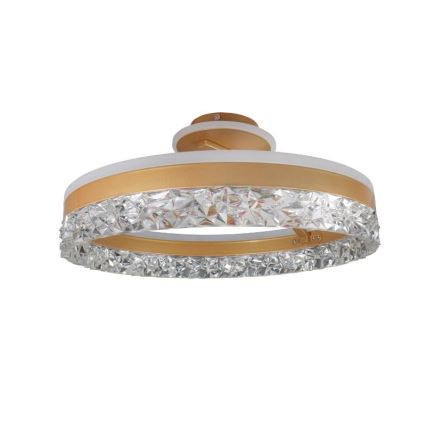 LED Ściemnialny żyrandol natynkowy LED/86W/230V 3000-6500K złoty + pilot zdalnego sterowania