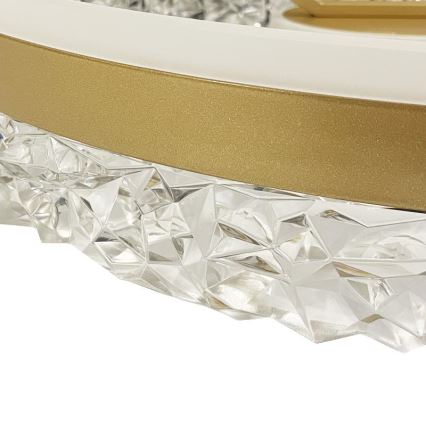 LED Ściemnialny żyrandol natynkowy LED/86W/230V 3000-6500K złoty + pilot zdalnego sterowania