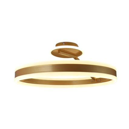 LED Ściemnialny żyrandol natynkowy LED/86W/230V 3000-6500K złoty + pilot zdalnego sterowania