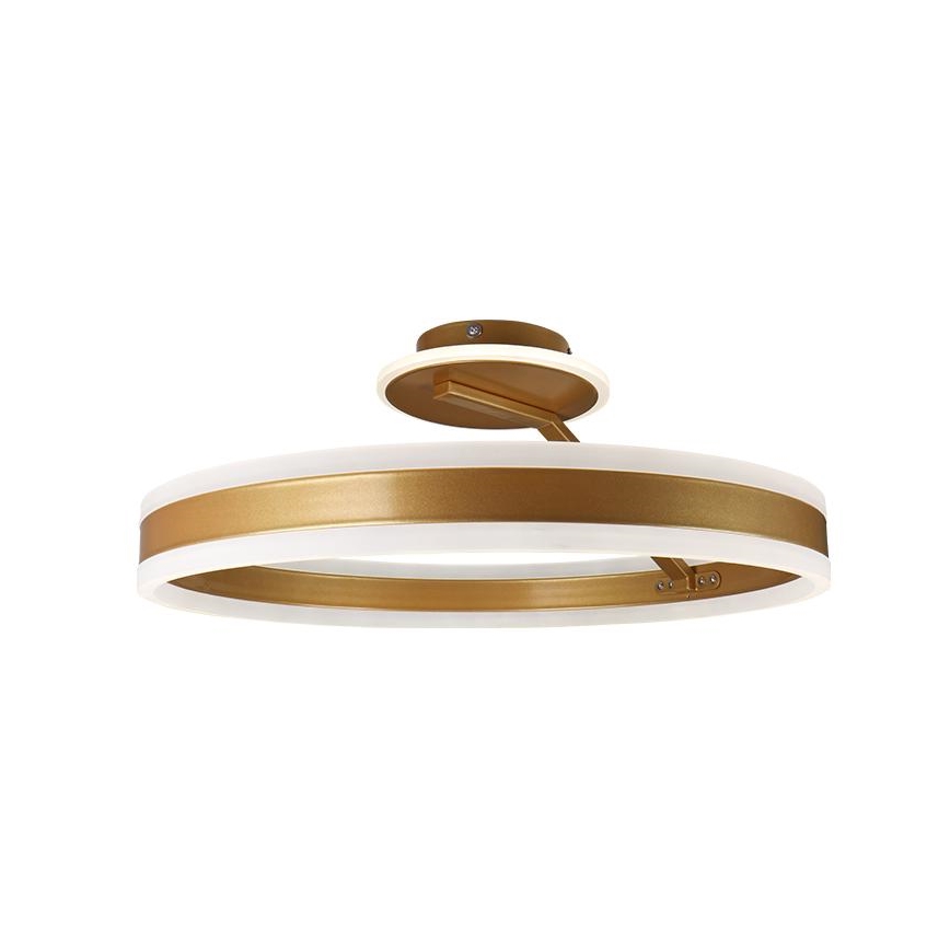 LED Ściemnialny żyrandol natynkowy LED/86W/230V 3000-6500K złoty + pilot zdalnego sterowania
