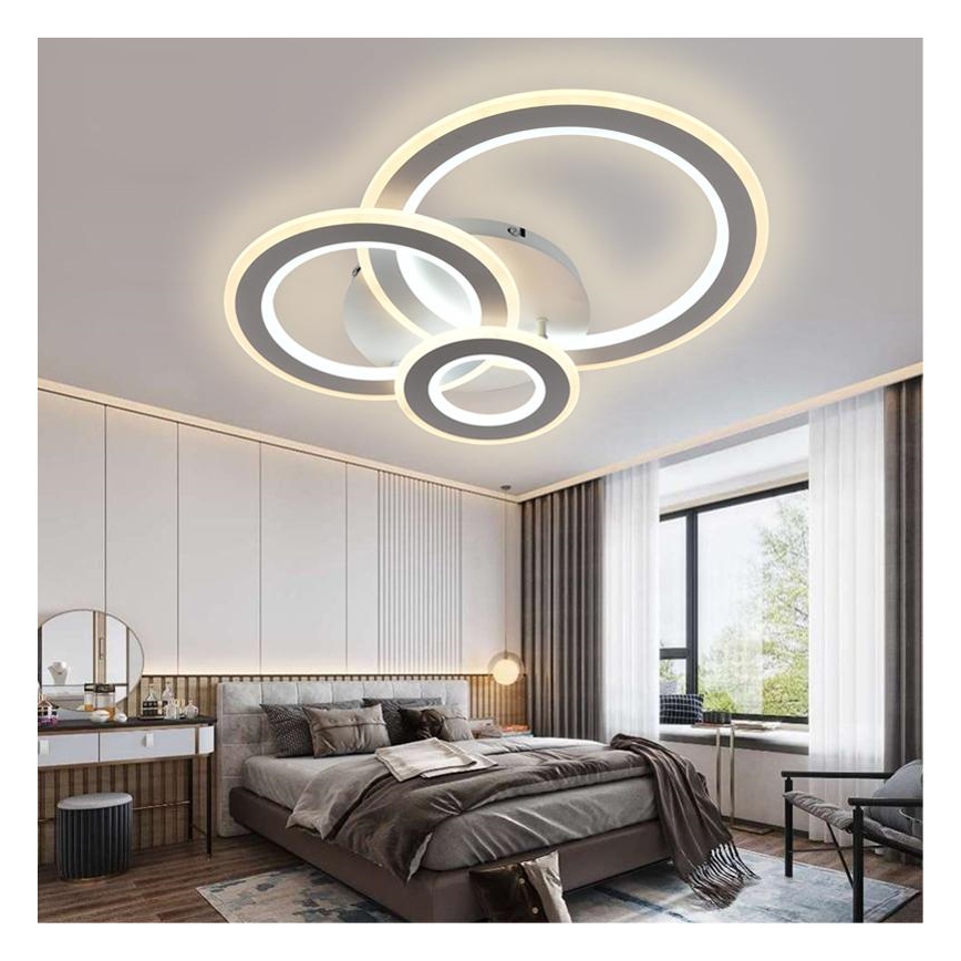 LED Ściemnialny żyrandol natynkowy LED/90W/230V 3000-6500K + pilot