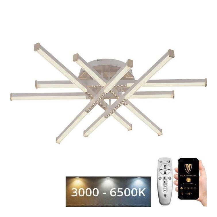 LED Ściemnialny żyrandol natynkowy LED/90W/230V 3000-6500K + pilot zdalnego sterowania