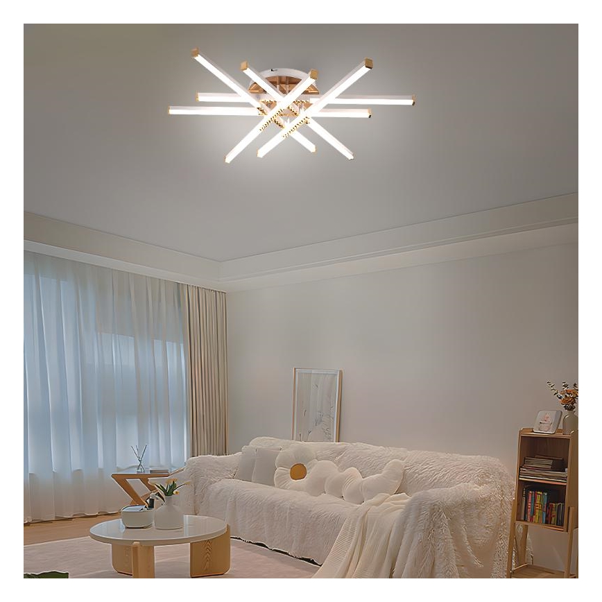 LED Ściemnialny żyrandol natynkowy LED/90W/230V 3000-6500K + pilot zdalnego sterowania
