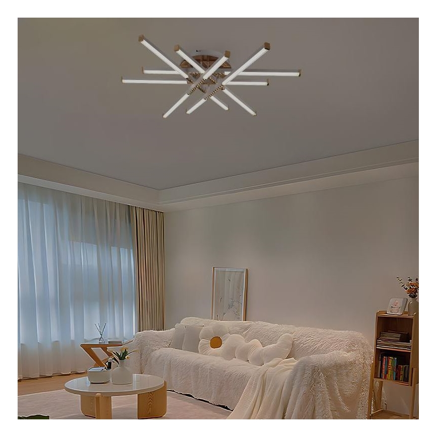 LED Ściemnialny żyrandol natynkowy LED/90W/230V 3000-6500K + pilot zdalnego sterowania