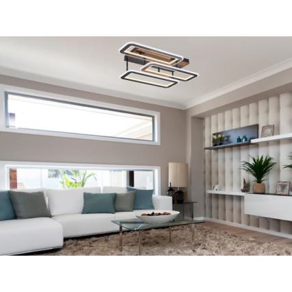LED Ściemnialny żyrandol natynkowy LED/90W/230V 3000-6500K + zdalne sterowanie