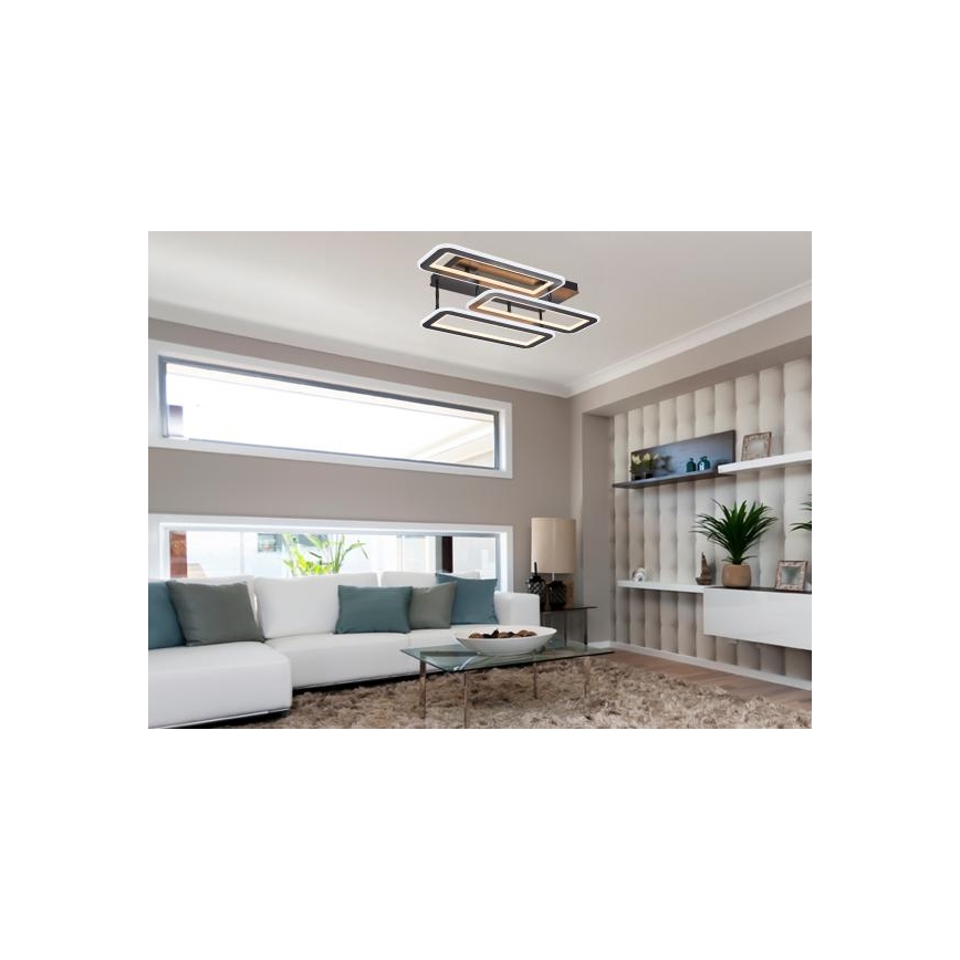 LED Ściemnialny żyrandol natynkowy LED/90W/230V 3000-6500K + zdalne sterowanie