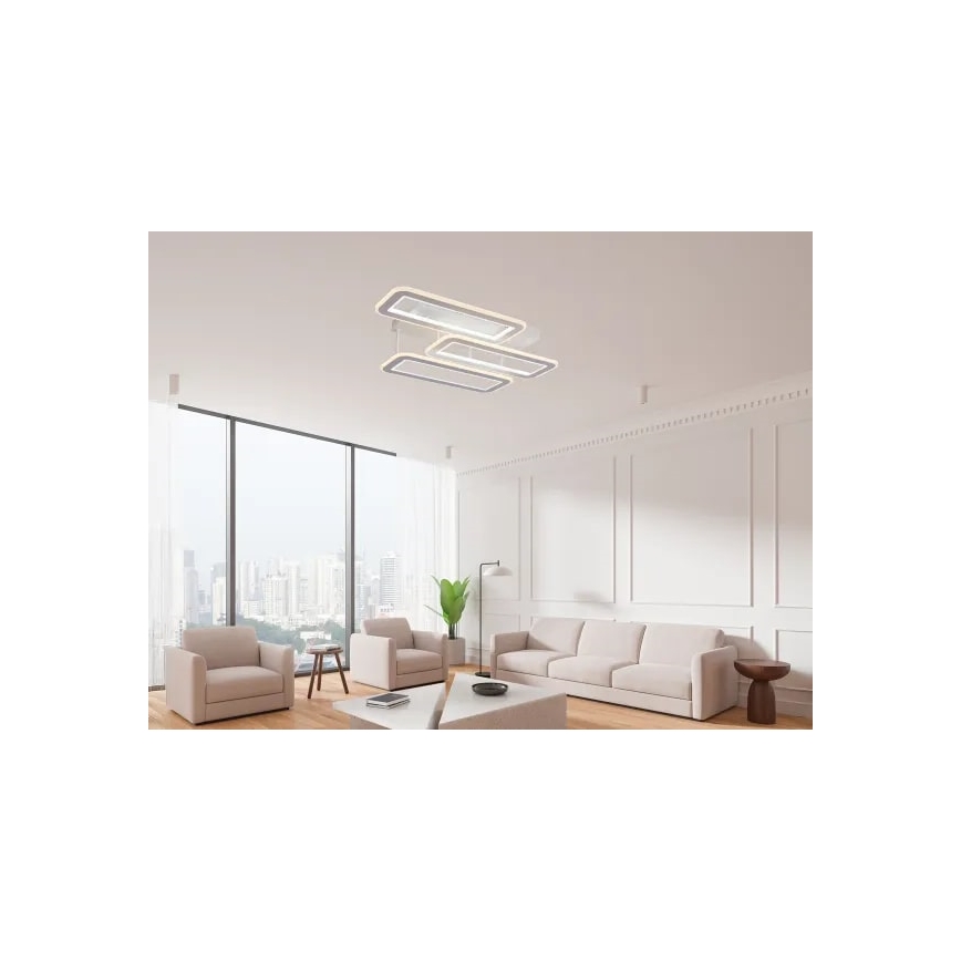 LED Ściemnialny żyrandol natynkowy LED/90W/230V 3000-6500K + zdalne sterowanie