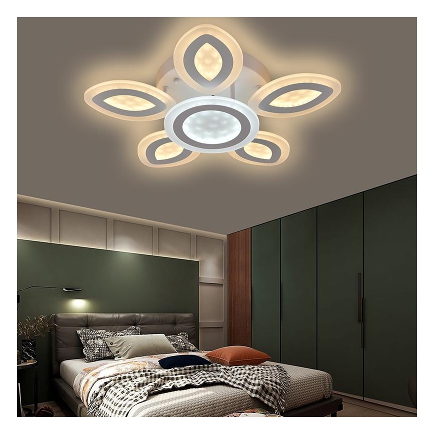 LED Ściemnialny żyrandol natynkowy LED/95W/230V 3000-6500K + Pilot zdalnego sterowania