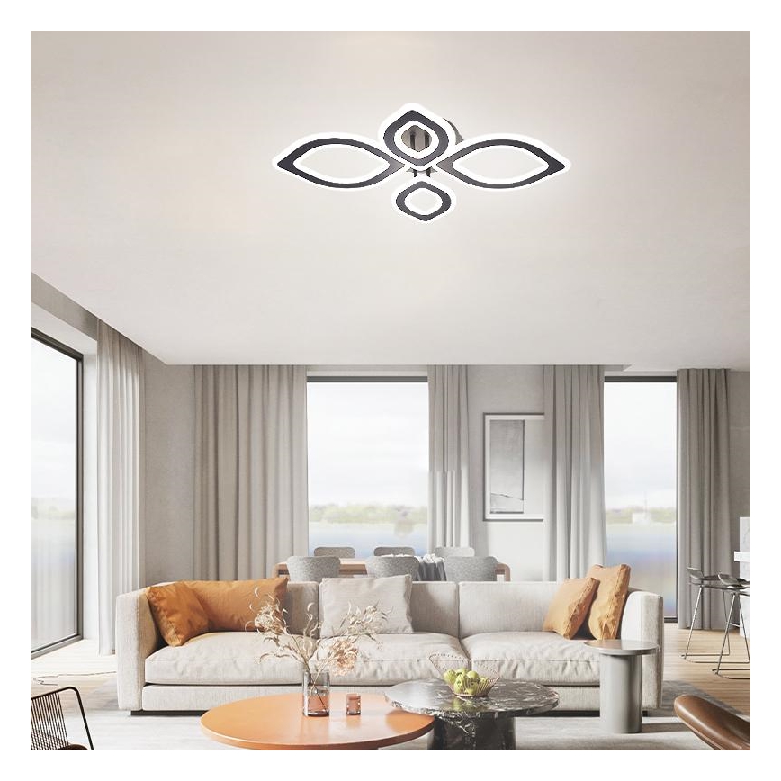 LED Ściemnialny żyrandol natynkowy LED/95W/230V 3000-6500K + pilot zdalnego sterowania