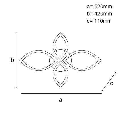 LED Ściemnialny żyrandol natynkowy LED/95W/230V 3000-6500K + pilot zdalnego sterowania