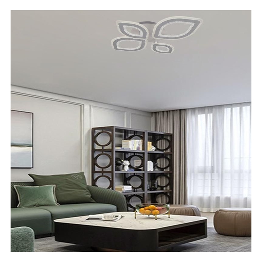 LED Ściemnialny żyrandol natynkowy LED/95W/230V 3000-6500K + pilot zdalnego sterowania