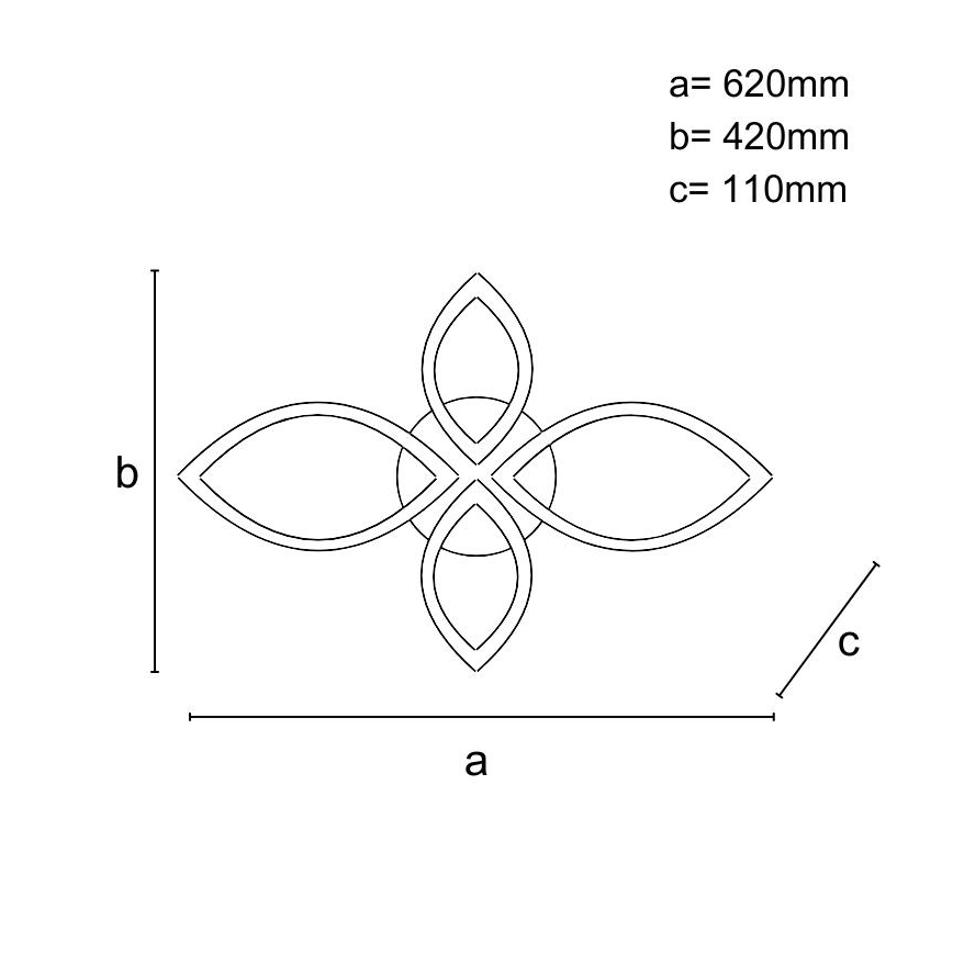 LED Ściemnialny żyrandol natynkowy LED/95W/230V 3000-6500K + pilot zdalnego sterowania
