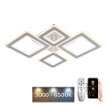 LED Ściemnialny żyrandol natynkowy LED/95W/230V 3000-6500K + pilot zdalnego sterowania