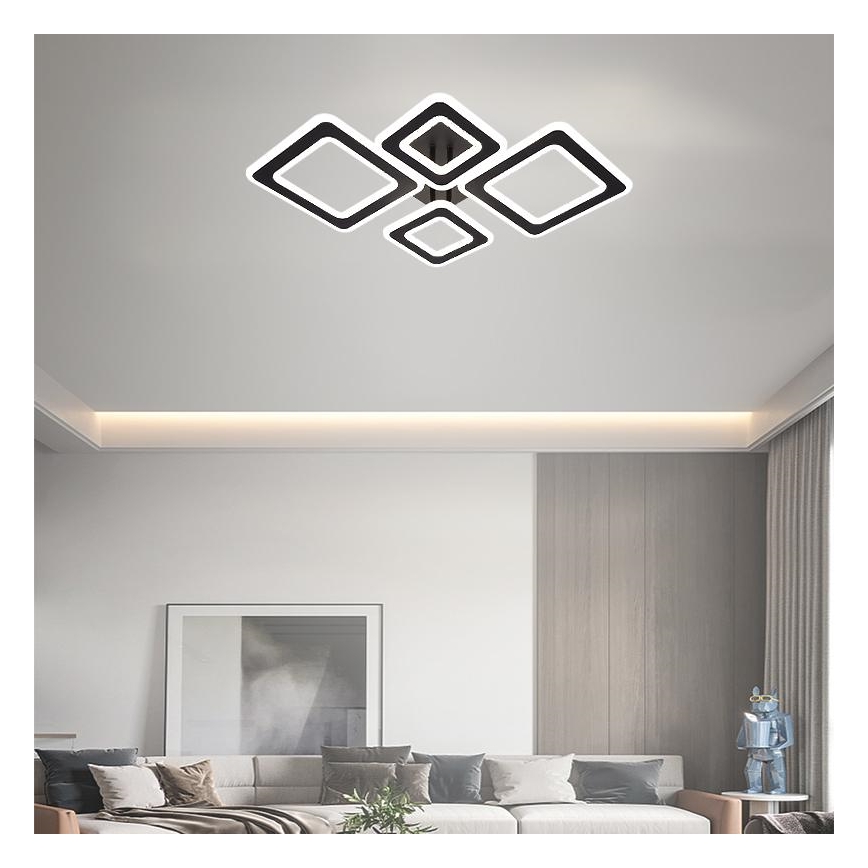 LED Ściemnialny żyrandol natynkowy LED/95W/230V 3000-6500K + pilot zdalnego sterowania