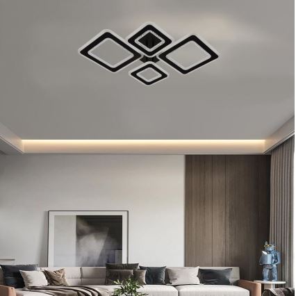 LED Ściemnialny żyrandol natynkowy LED/95W/230V 3000-6500K + pilot zdalnego sterowania