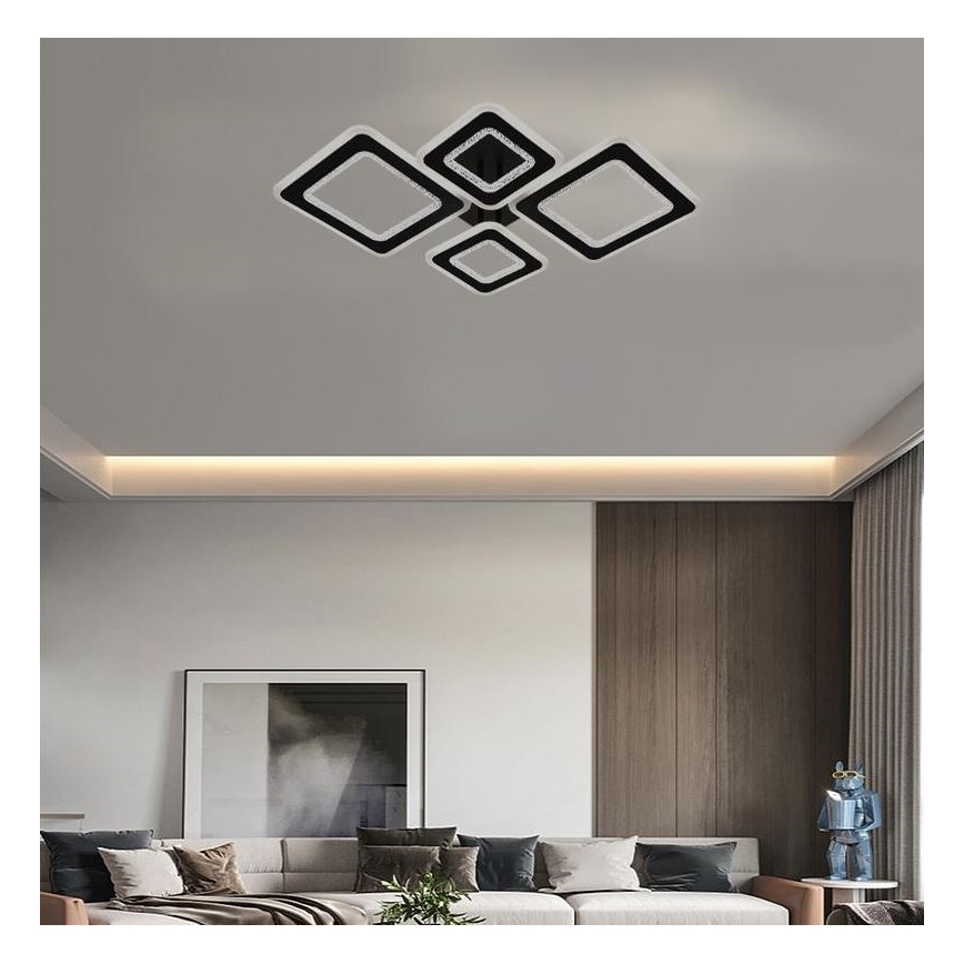 LED Ściemnialny żyrandol natynkowy LED/95W/230V 3000-6500K + pilot zdalnego sterowania
