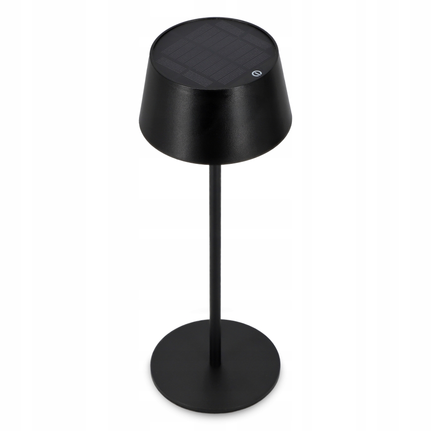 LED Ściemniana dotykowa lampa solarna LED/3W/5V USB 1800 mAh IP44 czarna