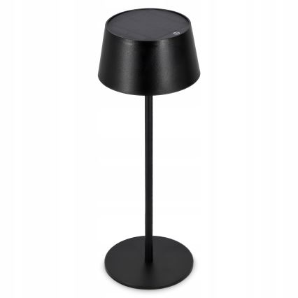 LED Ściemniana dotykowa lampa solarna LED/3W/5V USB 1800 mAh IP44 czarna