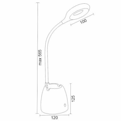 LED Ściemniana dotykowa lampa stołowa ALEXA LED/5W/230V