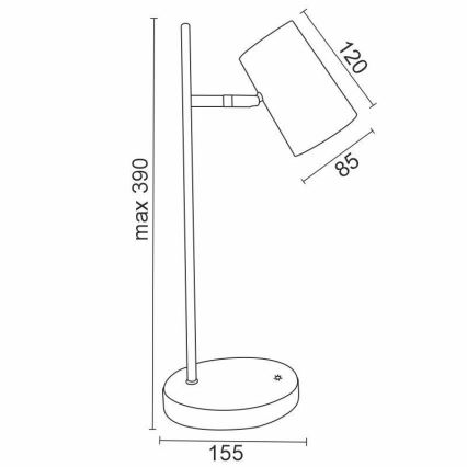 LED Ściemniana dotykowa lampa stołowa ALICE LED/5W/230V biała