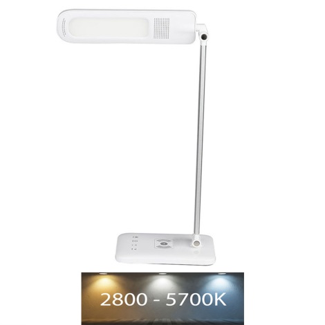 LED Ściemniana dotykowa lampa stołowa z ładowaniem bezprzewodowym USB LED/16W/230V 2800K-5700K