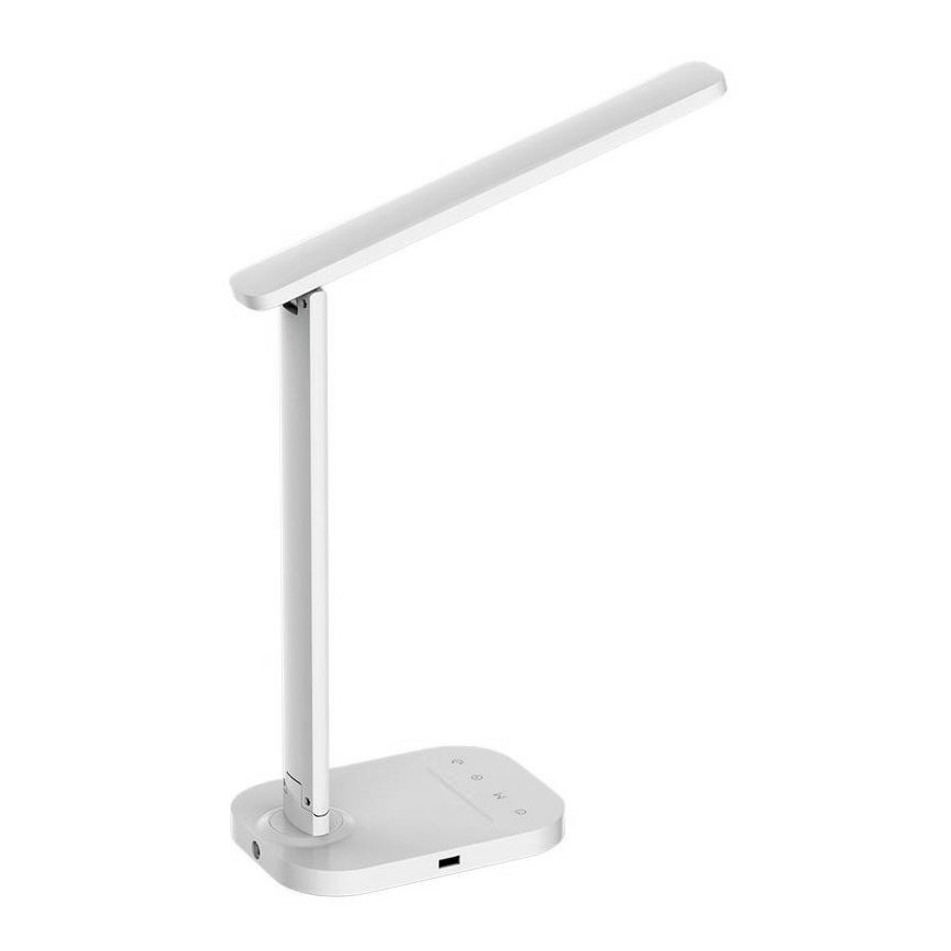 LED Ściemniana dotykowa lampa stołowa ze złączem USB KIARA LED/7W/230V biała