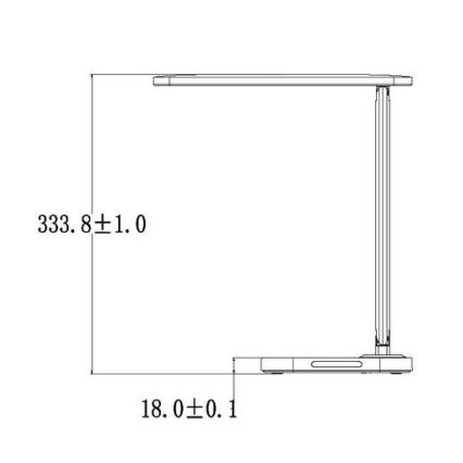 LED Ściemniana dotykowa lampa stołowa ze złączem USB KIARA LED/7W/230V biała