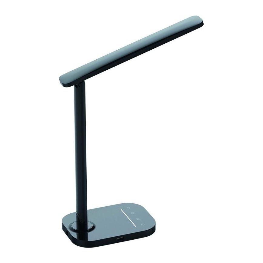 LED Ściemniana dotykowa lampa stołowa ze złączem USB KIARA LED/7W/230V czarna
