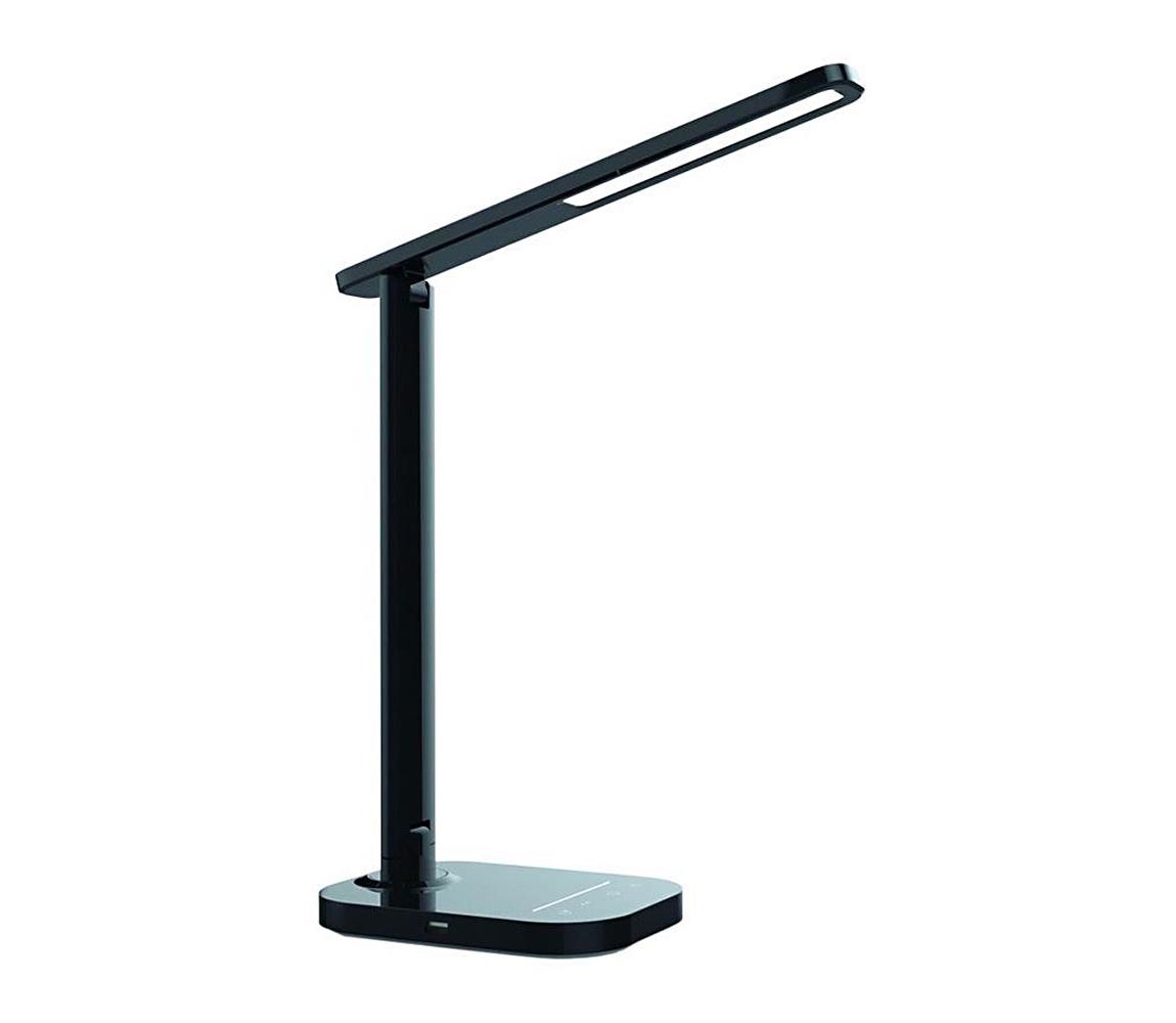 LED Ściemniana dotykowa lampa stołowa ze złączem USB KIARA LED/7W/230V czarna