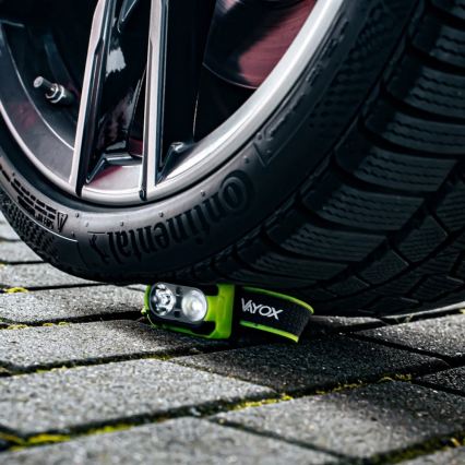 Czołówka LED z regulacją jasności, ładowalna, z czujnikiem i czerwonym światłem LED/10W/5V/3xAAA IP44 600 lm 1200 mAh