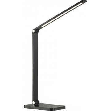 LED Ściemniana lampa biurkowa z bezprzewodowym ładowaniem QI NOBLITE Q LED/7W/230V 3000/4000/6500K czarna