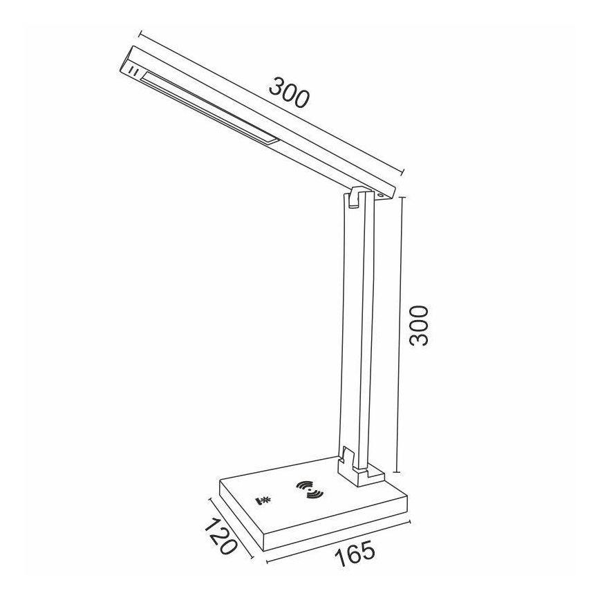 LED Ściemniana lampa dotykowa z ładowaniem bezprzewodowym LISA LED/5W/230V + USB