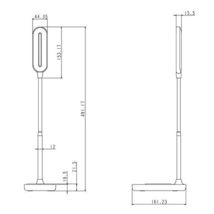 LED Ściemniana lampa dotykowa z ładowaniem bezprzewodowym OCTAVIA LED/7W/230V biała