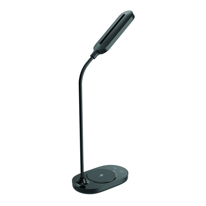 LED Ściemniana lampa dotykowa z ładowaniem bezprzewodowym OCTAVIA LED/7W/230V czarna