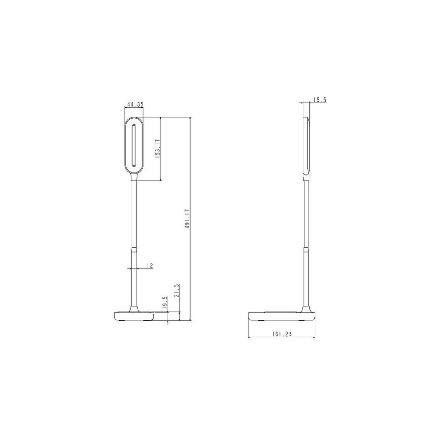 LED Ściemniana lampa dotykowa z ładowaniem bezprzewodowym OCTAVIA LED/7W/230V czarna