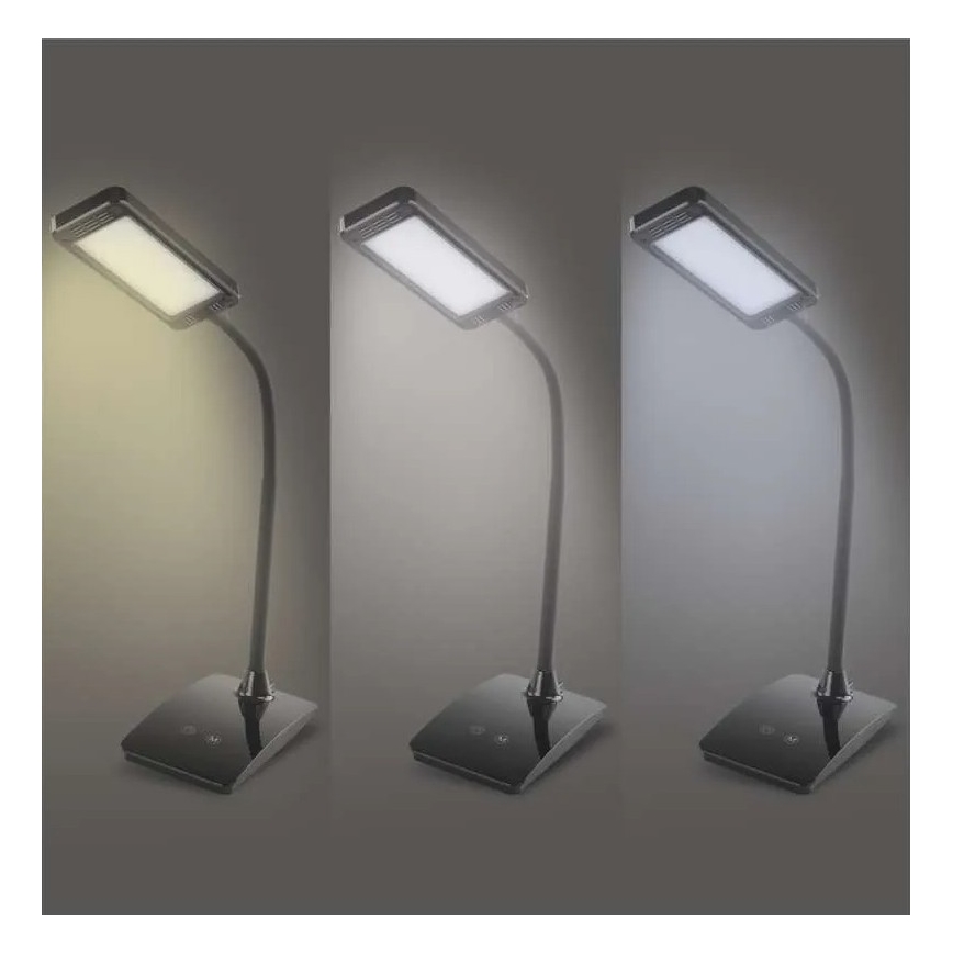 LED Ściemniana lampa stołowa EDDY LED/6W/230V 3000/4500/6800K czarna