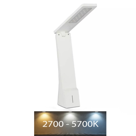 LED Ściemniana lampa stołowa USB LED/4W/5V 1200 mAh 3000K/4000K/5000K biała/złota
