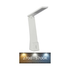 LED Ściemniana lampa stołowa USB LED/4W/5V 3000K/4000K/5000K biała/srebrna
