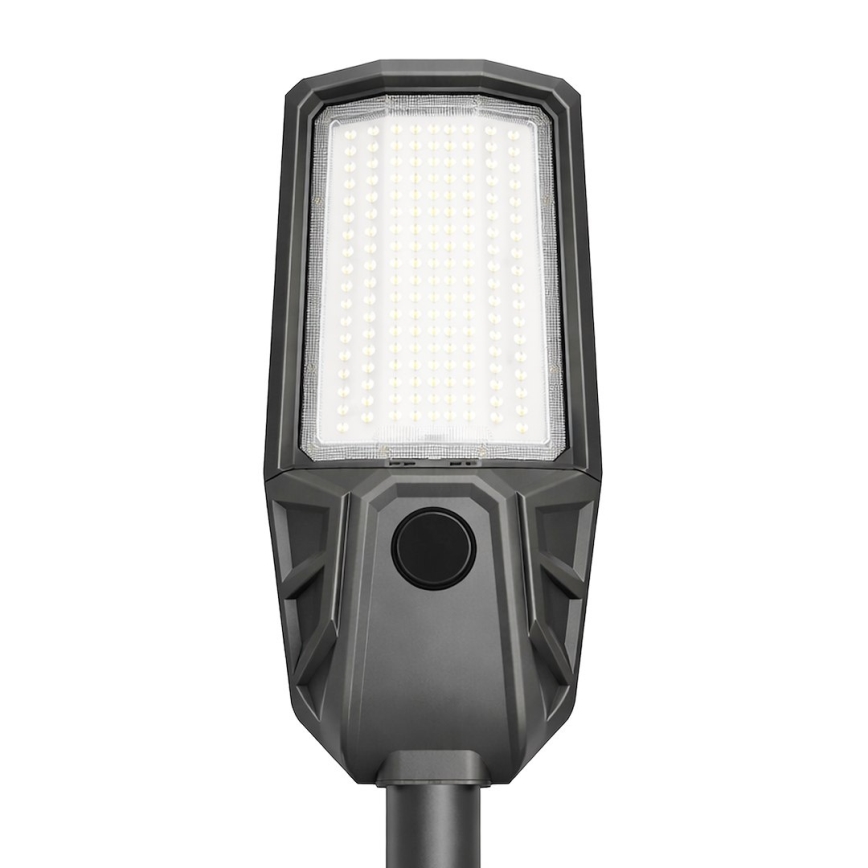 Lampa uliczna LED z regulacją jasności, czujnikiem i panelem solarnym KOBRA LED/400W/3,2V 24000 mAh IP65 antracyt + pilot zdalnego sterowania