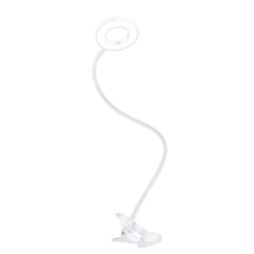LED Ściemniana lampka biurkowa z klipsem LED/8W/230V 3000/4000/5000K biała