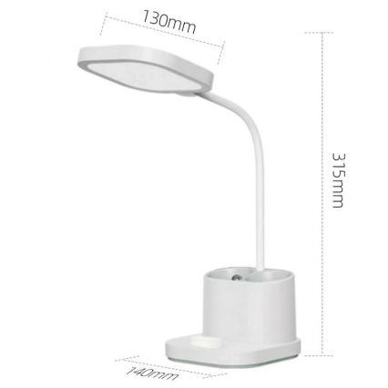 LED Ściemniana lampka ładująca z uchwytem i powerbankiem LED/5W/5V 2400mAh