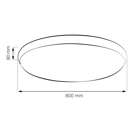 Ściemnialna lampa sufitowa LED KERN LED/80W/230V 3000/4000/6000K śr. 80 cm złota + pilot zdalnego sterowania