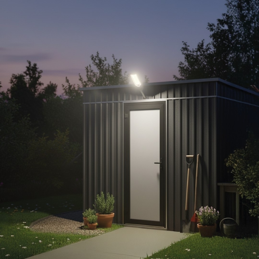 LED ściemnialna solarna lampa uliczna z czujnikiem VENICE LED/50W/3,2V 4000 mAh IP65 czarna + zdalne sterowanie