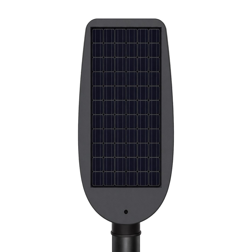 LED ściemnialna solarna lampa uliczna z czujnikiem VENICE LED/50W/3,2V 4000 mAh IP65 czarna + zdalne sterowanie