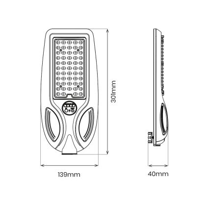 LED ściemnialna solarna lampa uliczna z czujnikiem VENICE LED/50W/3,2V 4000 mAh IP65 czarna + zdalne sterowanie