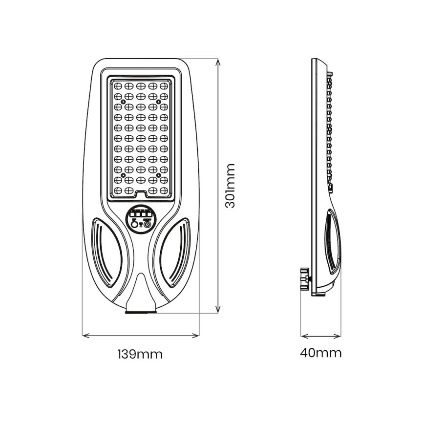 LED ściemnialna solarna lampa uliczna z czujnikiem VENICE LED/50W/3,2V 4000 mAh IP65 czarna + zdalne sterowanie