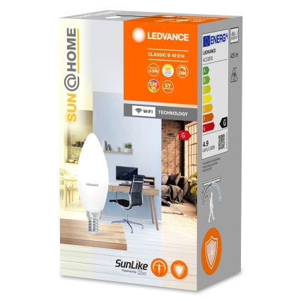 LED Ściemniana żarówka antybakteryjna B40 E14/4,9W/230V Wi-Fi - Ledvance