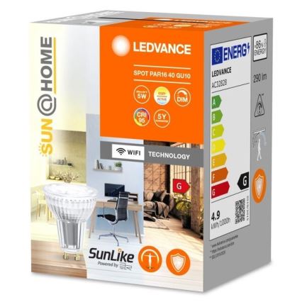 LED Ściemniana żarówka antybakteryjna PAR16 GU10/4,9W/230V Wi-Fi - Ledvance